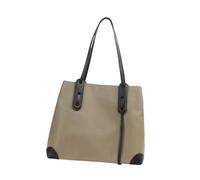 TISHITA Sac Bandoulière Femme avec Grands Compartiments, Sac à Main, Nylon Résistant, Déperlant, Idéal pour Le Travail, Les études et Les Sorties, Kaki