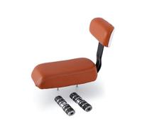 TISHITA Siège Velo Enfant Arrière Siège Passager Coussin Enfant Dossier Protecteur Housse Cuir PU Résistante Rembourrage Épais pour Confort Prolongé Support, Marron, Style to 11