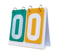 TISHITA Sports Scoreboard Manuel avec Feuillets de Chiffres Tableau de Marquage Portable En PVC pour Suivi de Score Adapté Aux Jeux de Table Entraînements Act, Vert et Jaune