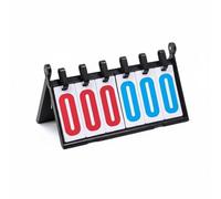TISHITA Sports Scoreboard Tableau de Score Stable Manuel Compteur Indicateur Marqueur Numéros Contrastés Lisibles Cartes PVC Épaisses 3mm Rotation Douce et, Rouge+Bleu, PVC 6 Chiffres
