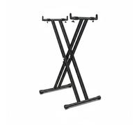 TISHITA Support Clavier en X Réglable avec 7 Niveaux Pied Clavier Stand Piano Numérique Support Synthétiseur Design Compact pour, Support De Clavier en X avec Double Barre De Support Épaissie