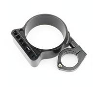 TISHITA Support Compteur Support Tachymètre Boîtier Collier Fourche Relocalisation Réglable Aluminium Usiné CNC Installation Simple Convient, Noir