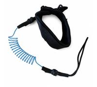TISHITA Surfing Leash Cordon de Surf Laisse de Planche Dragonne Attache Câble Spiralé Qui Reste Discret en Rame Extension Contrôlée 120cm Jonction TPU Épaisse, Blue, Large Loop 120CM