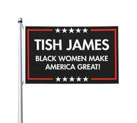 Tishjames Les femmes noires font de l'Amérique une grande bannière de jardin toutes saisons pour cour, jardin, décoration extérieure, drapeaux imprimés double face