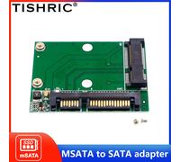 TISHRIC M.2 MSATA SSD vers 2.5 SATA adaptateur M2 Mini PCI SSD convertisseur carte Riser Module carte pour PC portable ajouter sur la carte jusqu'à 6Gps Green