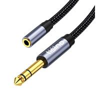 TISINO Adaptateur jack 6,35 mm à 3,5 mm pour amplificateurs, ampli de guitare, clavier, piano, Home Cinéma, casque, haut-parleur, etc. - 1,5 m