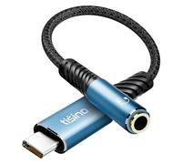 Tisino Adaptateur USB-C vers Prise Casque TRRS 3,5 mm (0,2 m), câble USB-C vers Prise auxiliaire Femelle 384 kHz/32 Bits pour iPhone 16/15 Pro, Samsung S20/S20+ Ultra et Autres appareils Type-C