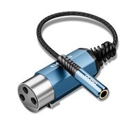 Tisino Câble adaptateur audio stéréo XLR femelle vers jack 3,5 mm - 30cm, convertisseur audio symétrique Câbles pour interface audio, enregistreur portable, console de mixage, caméra