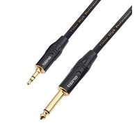 Tisino Câble Jack 6,35mm TS Mono vers 3,5mm TRS stéréo (adaptateur Jack Mono vers stéréo) - 1 mètre