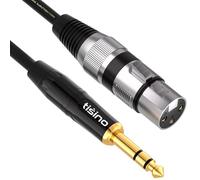 Tisino Câble XLR vers Jack 6,35 mm, Câble XLR Femelle vers Jack Stéréo TRS 6.35 mm pour Hautparleur, Microphone, Amplificateur, Mixeur- 1M