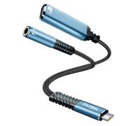 Tisino Répartiteur USB C 1 entrée 2 Sorties (0,2 m), répartiteur Type C, Casque 3,5 mm TRS et Adaptateur de Chargeur avec Prise en Charge de la Charge Rapide PD 60 W, appels, Musique