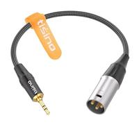 tisino XLR Vers Jack 3,5mm Câble Équilibré Adaptateur, Plaqué or 3,5mm Mini Jack Auxiliaire Vers XLR Mâle Câble Mono Pour Téléphone Mobile, Ordinateur Portable, Haut-parleurs, Table De Mixage - 0,3m