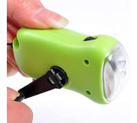TiSkying Torche à Manivelle Lampe Solaire Mini Torche Dynamo à Main Portable pour Camping, Randonnée, Survie
