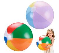 Tismels 2 Pièces Ballon de Plage Gonflable, 40cm Ballon Gonflable Piscine, Inflatable Beach Ball Colorés, pour Jouets de Plage et de Piscine, Activités de Plein Air