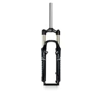 TISORT Fourche VTT 26" 1" 1/8 V-Brake/Disque Amortisseur De Pression d'air Fourche De Vélo Alliage D'aluminium Contrôle des Épaules(Black Grey)