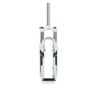 TISORT Fourche VTT 26" 1" 1/8 V-Brake/Disque Amortisseur De Pression d'air Fourche De Vélo Alliage D'aluminium Contrôle des Épaules(White Grey)