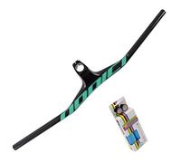 TISORT Guidon De Vélo Guidon VTT Carbon Guidon Carbone Vélo Cintre VTT Releve Carbon Cintre VTT Relevé Guidon Intégré 80/90/100mm(Sky Blue,80 * 740mm)