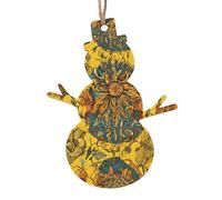 (tissage africain) Imprimer Ornements en bois Décoration de Noël rustique avec corde de chanvre pour arbre, cadeau, affichage à la maison Ensemble en vrac. 1 pièce