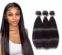 Tissage Bresilien Cheveux Humain Extensions lisse Naturel 181818 Pouce 210g | Tissage Brésilien Vierges Lisse 100% meches Raide mèches Extension Straight Human Hair Bundles Tissage Cheveux Naturels