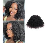 Tissage Bresilien en Lot Afro Kinky Curly Cheveux Humain Bouclés 16 Pouce 1 Bundle Human Hair Bundles Remy Trames de Cheveux Humains 4B 4C Brésiliens Vierges Noire