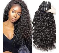 Tissage bresilien en lot cheveux humain Ondulé 18 20 22 pouces water wave Human Hair Extension Cheveux Naturel Cheveux Humain Meche Bresilienne Couleur Noire Naturelle