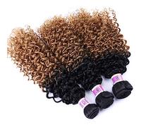 Tissage Cheveux Humain 3 Hair Bundles Synthetic High Temperature Fiber Curly Hair Kinky Curly Hair Weave synthetic Curly wavy Hair Extensions for Women Human Hair Bundles - Extensions de cheveux(T1B/2