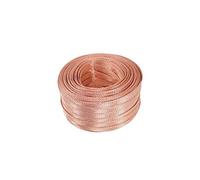 Tissage de la bande de terre, connexion de la lign Câble de terre en cuivre nu, flexible et tressé, 1 mm x 4 mm x 20 m
