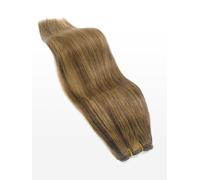 Tissage en cheveux naturels - 100g - 40cm - qualité professionnel - M6/27 mélange brun chocolat & blond caramel