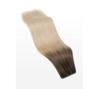 Tissage en cheveux naturels - 100g - 50cm - qualité du luxe professionnel - T18/24 ombré blond foncé naturel cendré & blond cendré clair