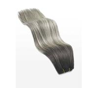 Tissage en cheveux naturels - 100g - 60cm - qualité du luxe professionnel - B2/60 balayage brun foncé & blond cendré