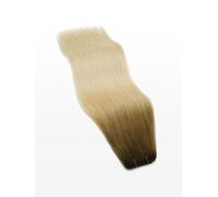 Tissage en cheveux naturels - 100g - 60cm - qualité du luxe professionnel - T10/DB2 ombré brun clair cendré & blond doré clair