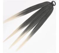 Tissage Extensions de queue de cheval synthétiques, tresses de boxe, enroulées autour de la queue de Chignon avec élastique, anneau de cheveux, tresse ombrée de 26 pouces Extensions de cheveux (Color