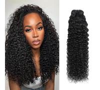 Tissage Naturel Cheveux Humain Water Wave Human Hair Bundles Premium Unprocessed Water Wave Cheveux Humains Extensions 100g/Bundle 14 Pouce Natural Black