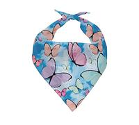 Tissage Papillon, Bleu Chiens Bandana Foulards Polyester Bandanas Chien Chats Ajustable Écharpe Triangulaire Petite, Moyenne Et Grande Taille