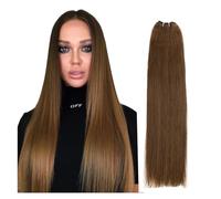 Tissage Tissage en lot brésilien Remy lisse, Extensions de cheveux, ratio élevé, 14 à 28 pouces, 100 g/pièce Extensions de cheveux (Size : 1Pcs/Lot, Color : 8_26INCHES)