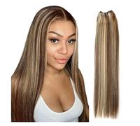 Tissage Tissage en lot brésilien Remy lisse, Extensions de cheveux, ratio élevé, 14 à 28 pouces, 100 g/pièce Extensions de cheveux (Size : 1Pcs/Lot, Color : P4-613_26INCHES)