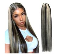 Tissage Tissage en lot brésilien Remy lisse, Extensions de cheveux, ratio élevé, 14 à 28 pouces, 100 g/pièce Extensions de cheveux (Size : 3Pcs/Lot, Color : P1B-613_26INCHES)