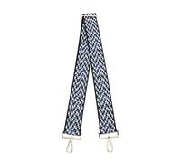 Tissé Vintage Doux, Courroie De Caméra Épaissie Sangle Polyester Ceinture Cou Épaule Équipement De Photographie en Plein Air Orange Blanc Noir (Noir Bleu Blanc)