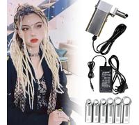 Tisseuse De Boucles De Cheveux électrique, Tisseuse De Boucles De Cheveux Portable avec 20 Crochets Automatiques pour La Création Facile De Vos Propres Cheveux Artificiels, 6mmDiameter