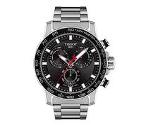 Bracelet acier homme - TISSOT - Montre Tissot Supersport Chrono fond noir - Couleur de la matière:Blanc