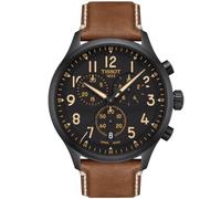 Tissot Chrono T116.617.36.052.03 Montre XL pour Homme Marron, Beige, Montre à Quartz