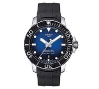 Montre Tissot T-Sport Seastar 1000 Powermatic 80 cadran bleu bracelet caoutchouc noir 43 mm Homme