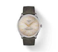Tissot orologio Chemin Des Tourelles Powermatic 80 42mm avorio automatico acciaio T139.407.16.261.00