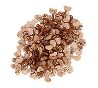 Tissting 1000 Pcs Confettis De Coeurs d'amour en Bois Bien Polis Résistance à la Déformation Mr Mrs Lettrage Décoration De Confettis en Bois, Petits Confettis De Table en Forme De Coeur