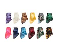 Tissting 12 Picks Pouce Guitare Celluloïd, 12pcs Accessoires Jeu Instrument, Différentes Couleurs, Taille Confortable pour Débutants ou Passionnés, pour Guitare Électrique, Acousti
