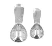 Tissting 2 Cuillères À Mesurer Café En Acier Inoxydable 304 Avec Échelle - Grand 30ml/12x5.2cm Petit 15ml/9.6x4.3cm Pour Café Moulu Pratique Et Précis