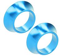 Tissting 2 PièCes VéLo Rondelle Conique 15 mm Alliage D'Aluminium VTT CôNe Entretoise VéLo Fourche Avant Rondelle Poignet Accessoires De Cyclisme(Bleu)