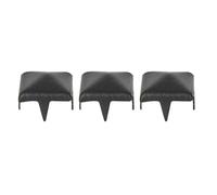 Tissting 200 Pièces Ensemble de Rivets Carrés Goujons de Rivet 9mm Clous de Pyramide en Métal Pointes Punk Tête de Clou pour L'artisanat du Cuir, Vêtements, Sac, Chaussures(Noir Mat)