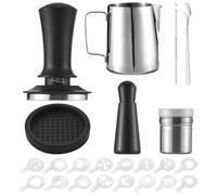 Tissting 23pcs Coffee Art Set 12oz/350ml Pitcher 16 Stencils, Set Complet Pour Latte Art Avec Pitcher En Acier Inoxydable 12oz/350ml 16 Pochoirs Et Outils Pour Café Artisanal
