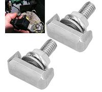 Tissting 2pcs Terminal en T boulon en T, 19116852 Bornes de Batterie T-Boulon Acier Inoxydable Battery Terminal Remplacement Connecteur Pince Accessoires De Batterie pour Car
